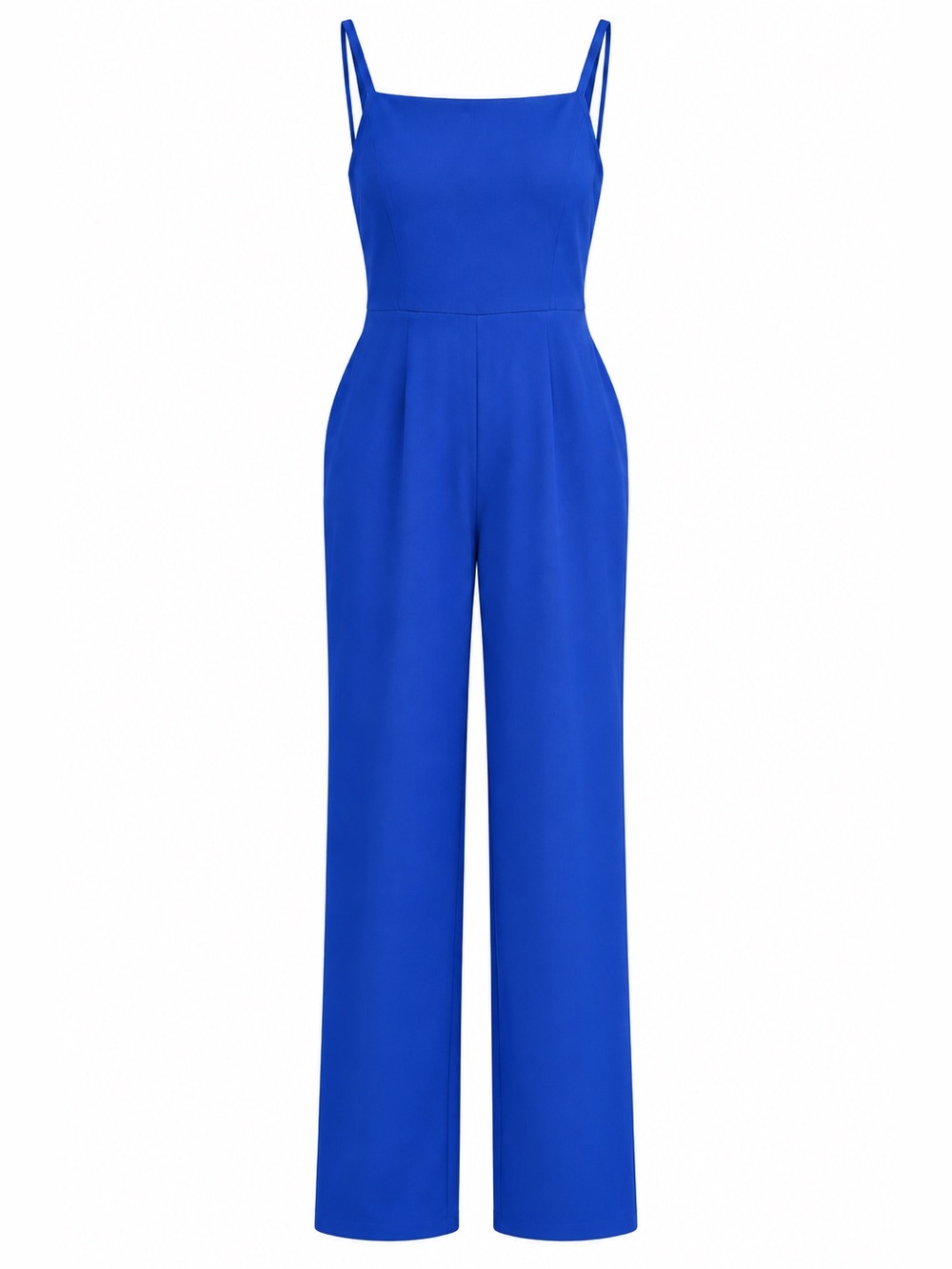 Crystal Sky Royal Blue Straight-Leg Jumpsuit Size M